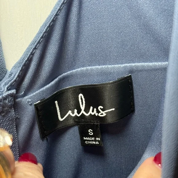 Lulus Depths of My Love Maxi Dress Size Small in Dusty Blue